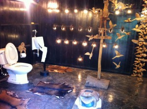 Eccentric bathroom at the Black House