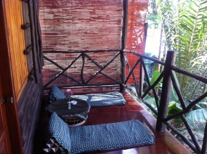 Bungalow balcony at Thongbay
