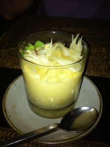 Luxurious pomelo, mango pudding 